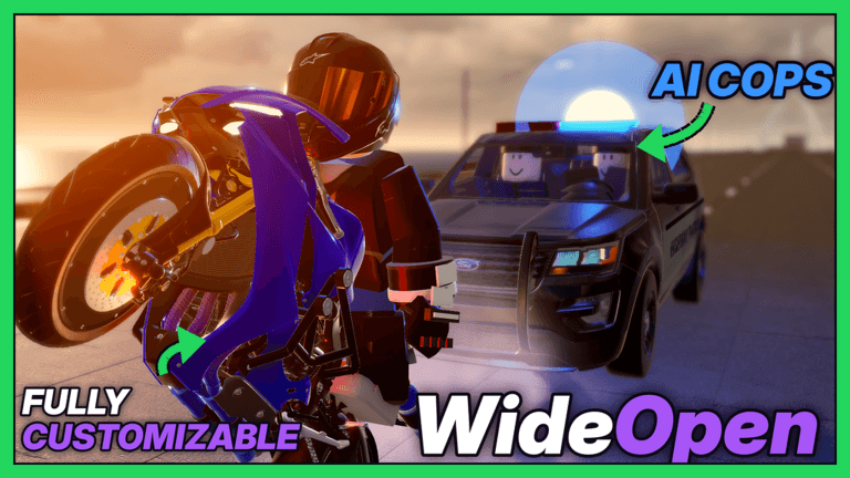 Solo or Crew in WideOpen: Police Chase Heat and Wheelie Pass Money Decide the Payoff